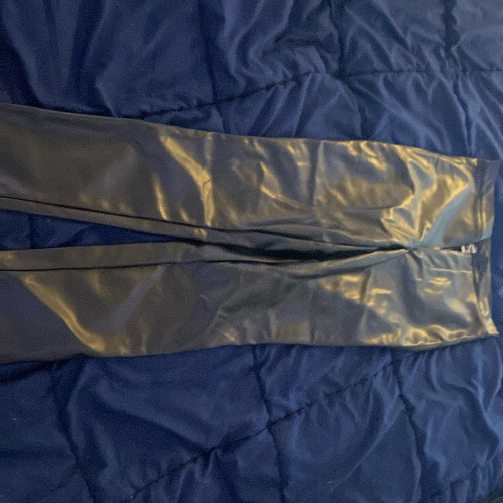 Faux leather pants